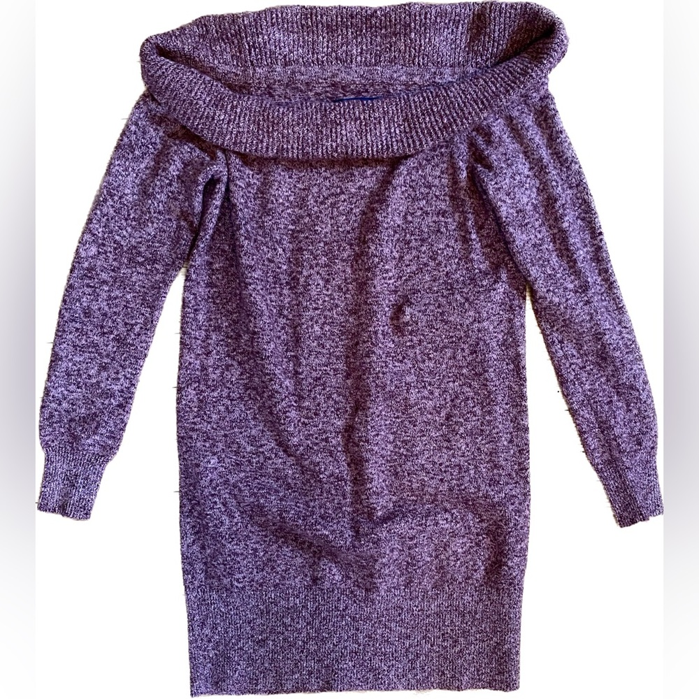 Off-the-Shoulder Long Sleeve Sweater Dress